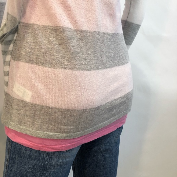 Express, Gray White Stripe Sweater, Size S - Picture 6 of 11